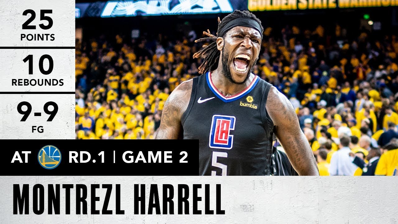 Montrezl Harrell Scores 15 Points in 4th Quarter at Warriors | 4/15