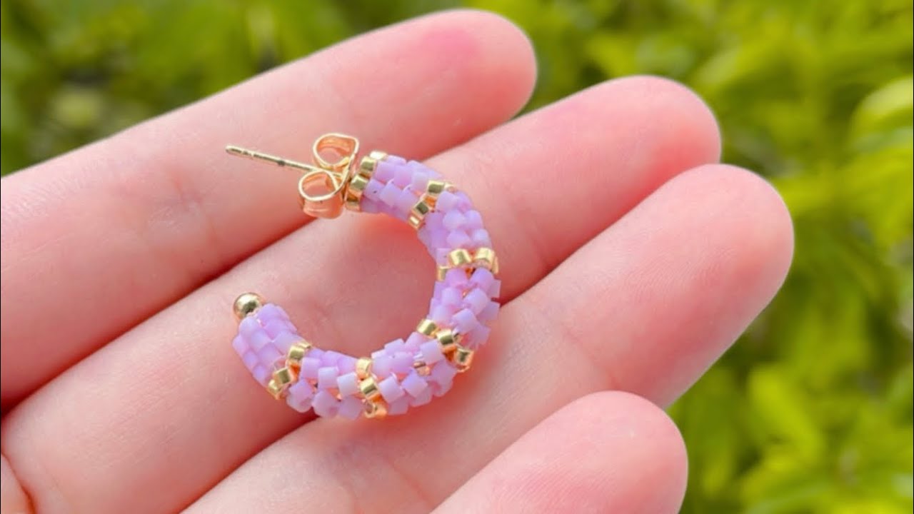 🩷DIY ARETES EN MIYUKI / Cómo realizar aretes con la técnica espiga tubular en Miyuki❤️