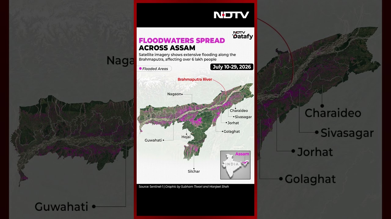 Floodwaters Spread Across Assam