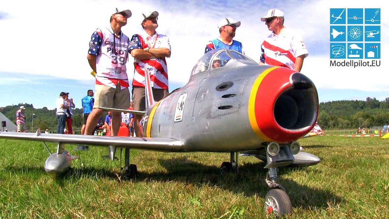 F-86 SABRE SCOTT HARRIS TEAM USA RC TURBINE JET 3RD COMPETITION FLIGHT (20KG) JET WM 2015
