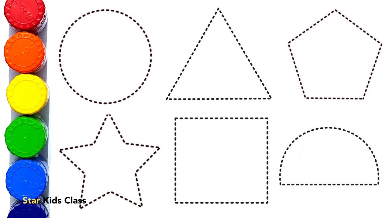 Shapes drawing for kids, Learn 2d shapes, colors for toddlers | Preschool Learning,Educational video