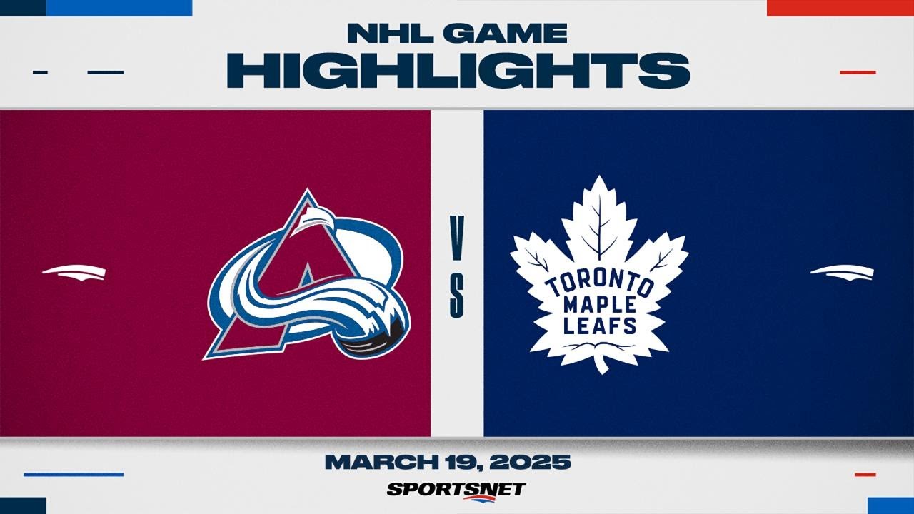 NHL Highlights | Avalanche vs. Maple Leafs - March 19, 2025