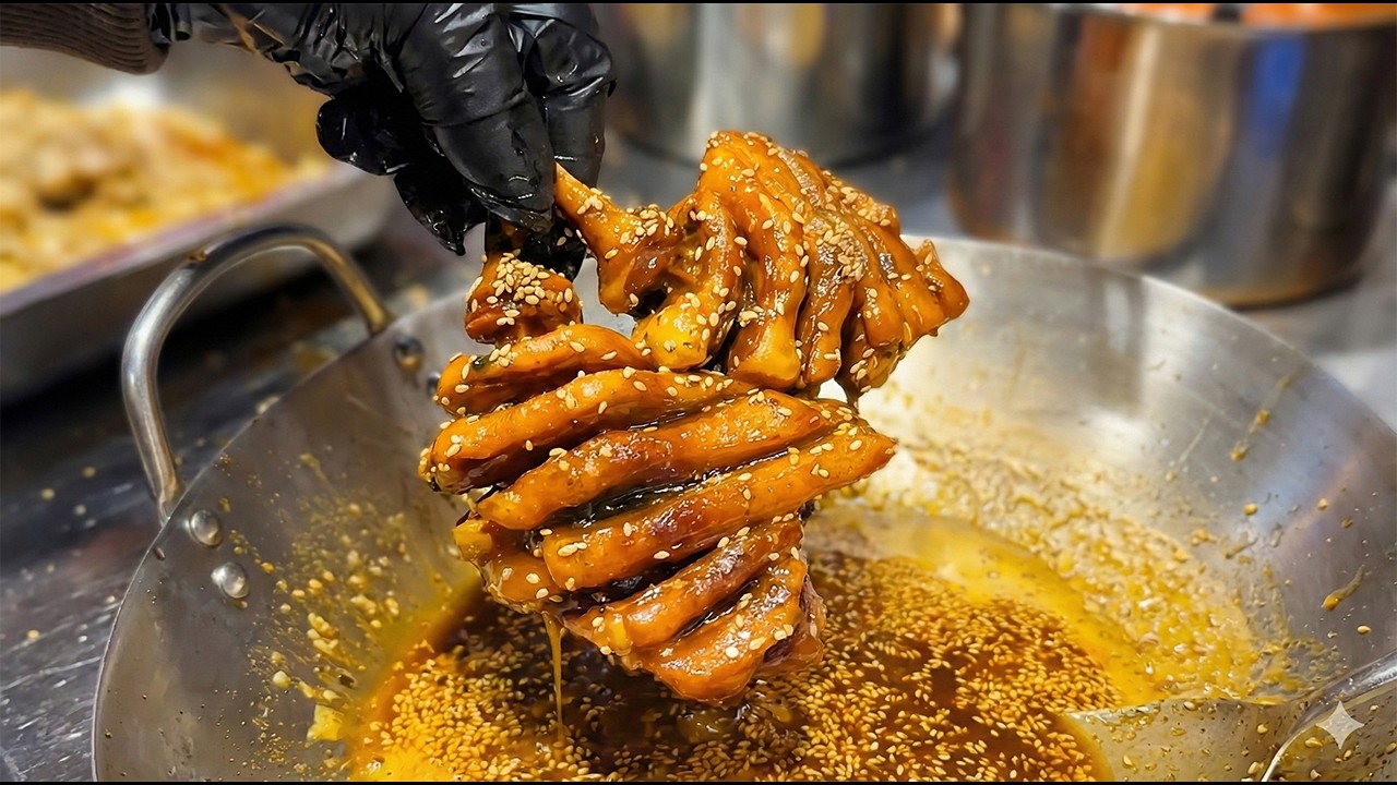 🔴 LIVE :  Fried Duck Legs with Perilla  中華料理 중국 길거리 음식! #chinesestreetfood 20260213