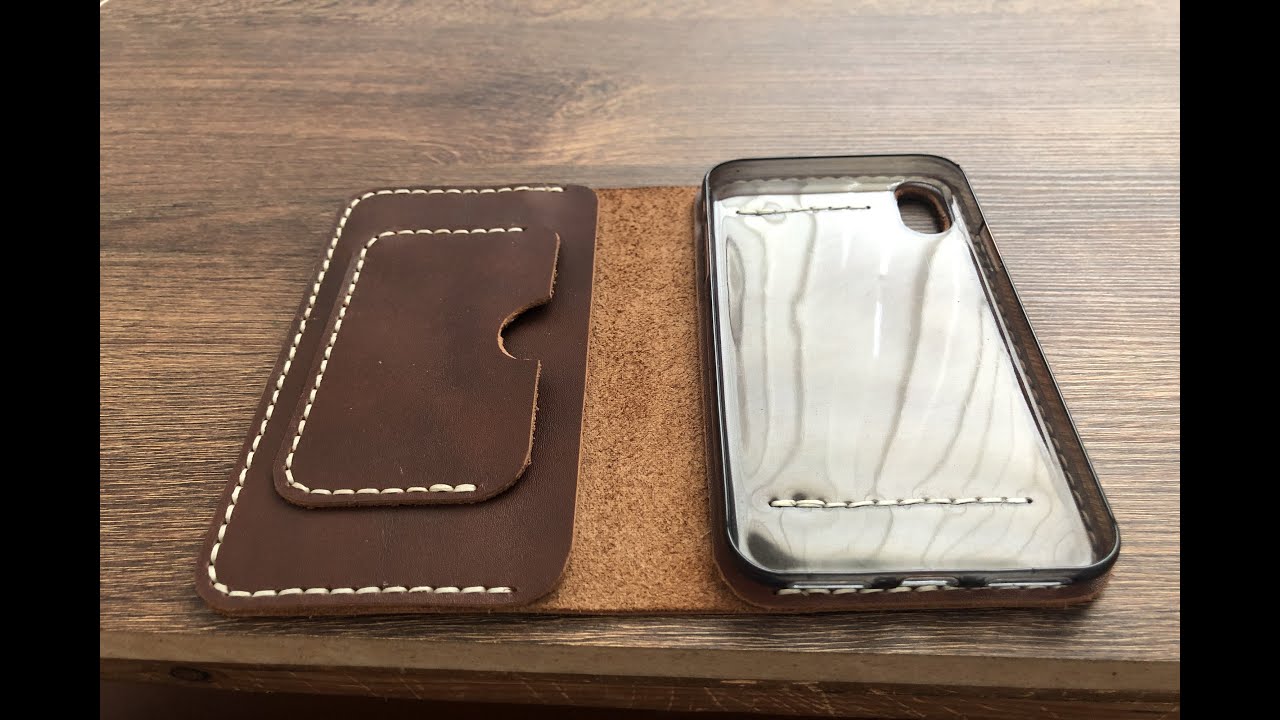 [Leathercraft] Изготовление кожаного чехла Iphone X XS ручной работы / DIY / Pdf рисунок