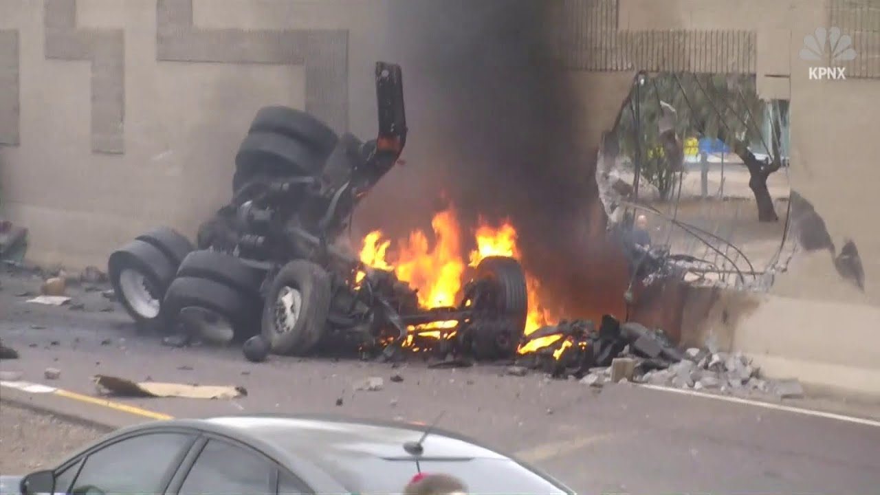 Caught On Camera: Good Samaritans Brave Fiery Semi Crash