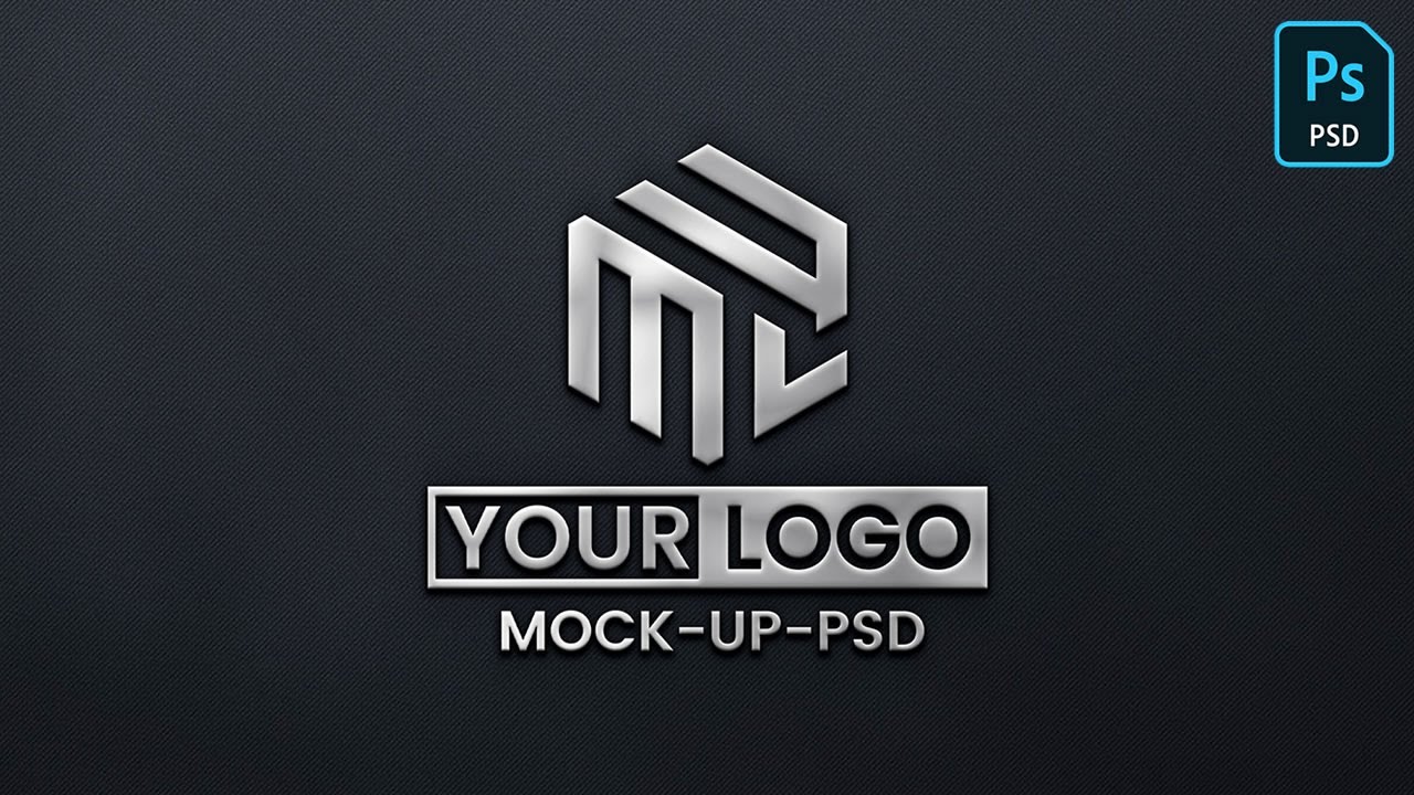 White Logo Mockup on Black Textile - Photoshop Tutorial