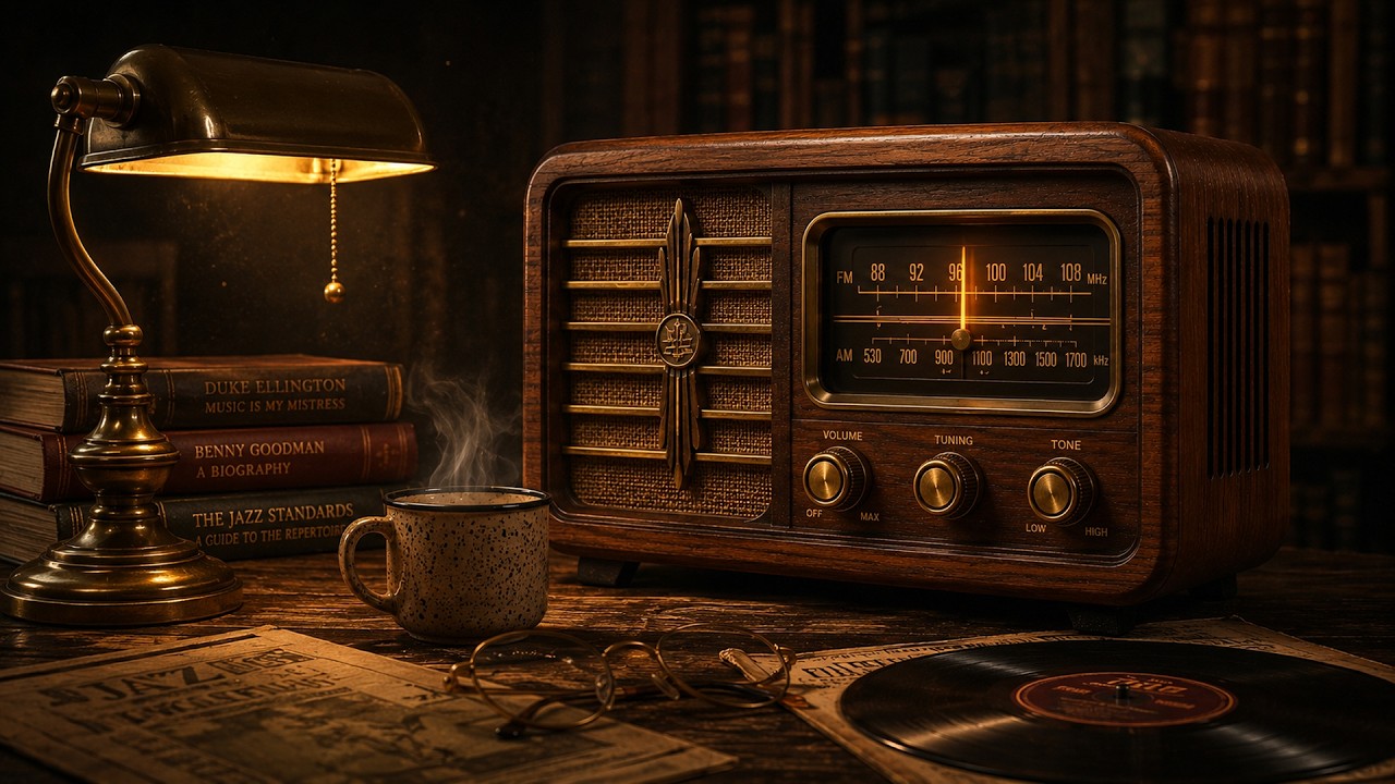 Vintage Evening Radio Jazz &ndash; 1930s 1940s Velvet Swing & Vinyl Background Music