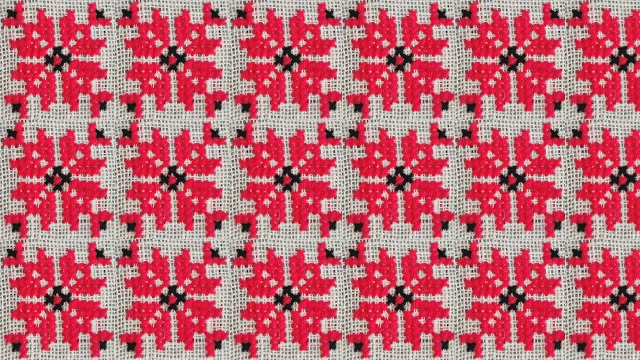 Woolen cross stitch beautiful ason design-how to make sitting mat design-stitch ason,rugs,tablemat