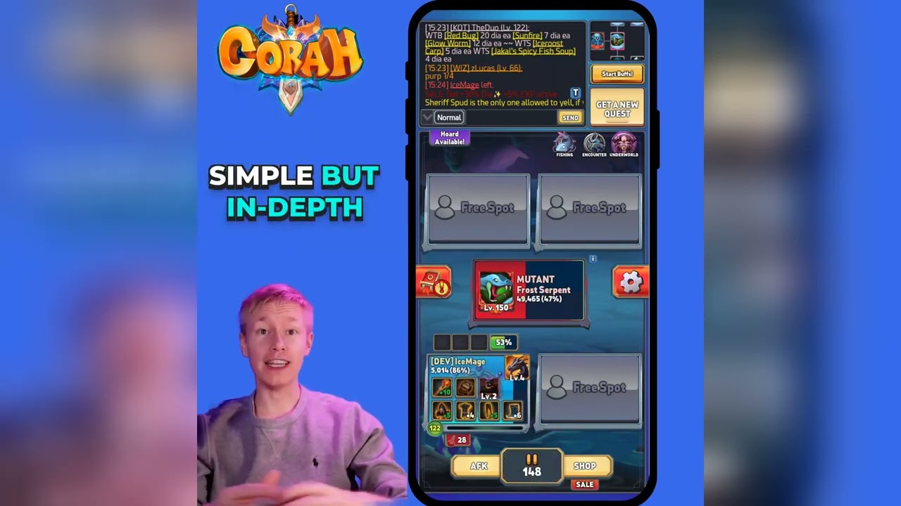 Corah Relaxing Mobile MMO #gaming #mmorpg #mobilegame #mmo #androidgames #iosgames