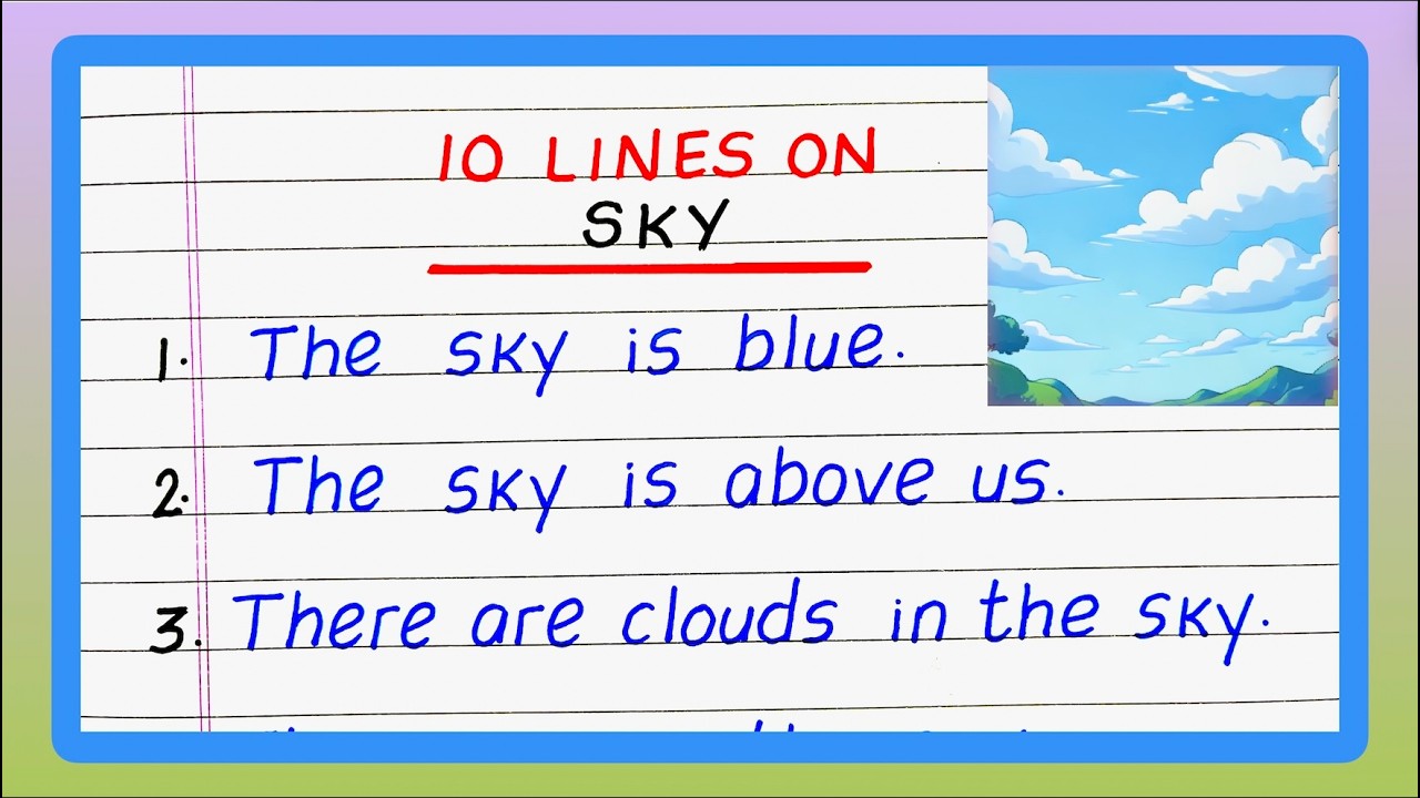 10 Lines on Sky | Few Lines about Sky | Write about Sky