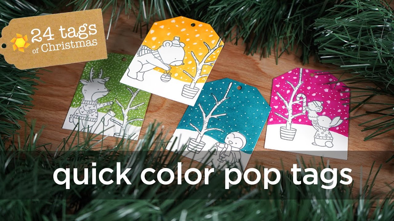 24 Tags of Christmas 2020: Color Pop Tags