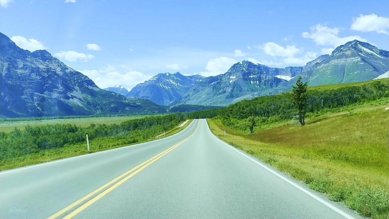 Scenic Drive in Waterton Lakes National Park Alberta 4K Road Trip to Waterton