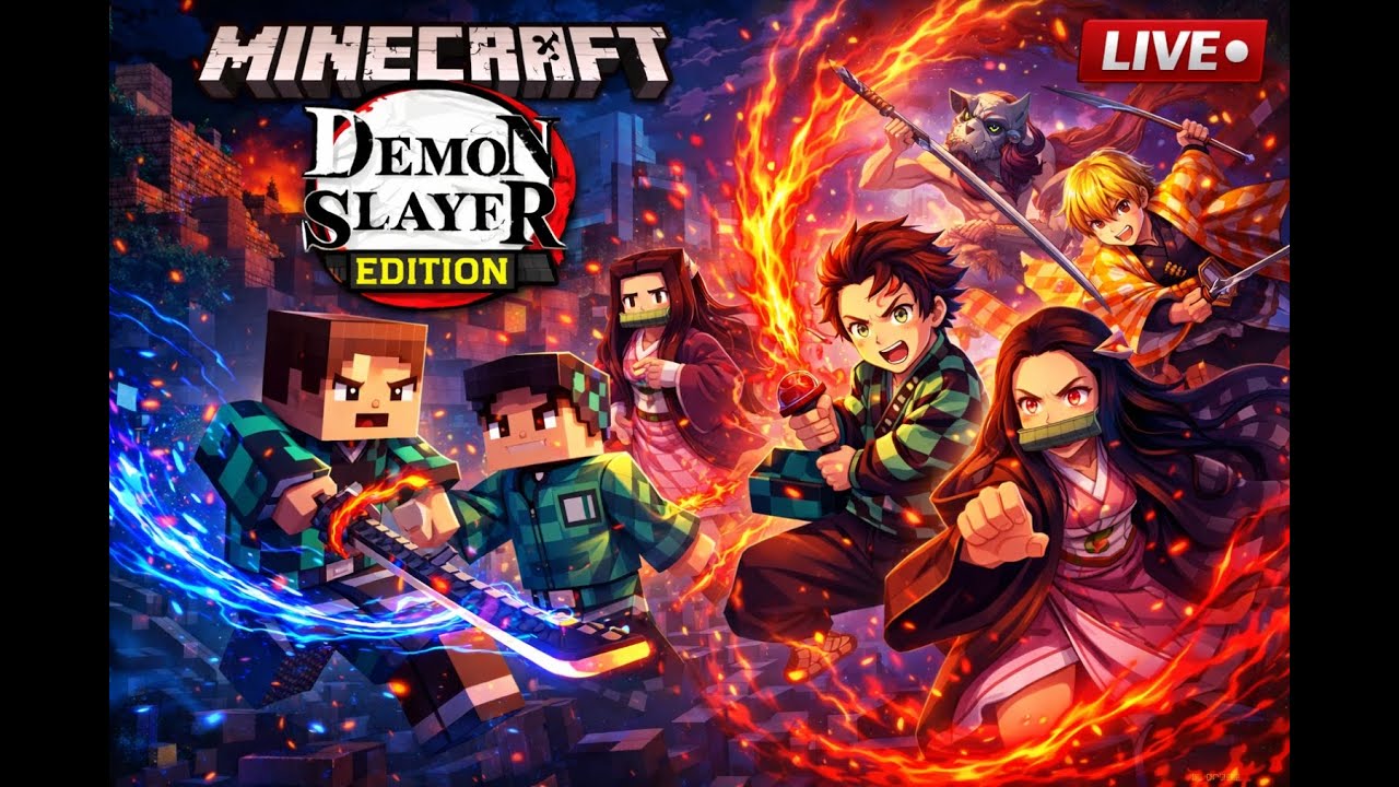 Minecraft Demon Slayer Edition live.