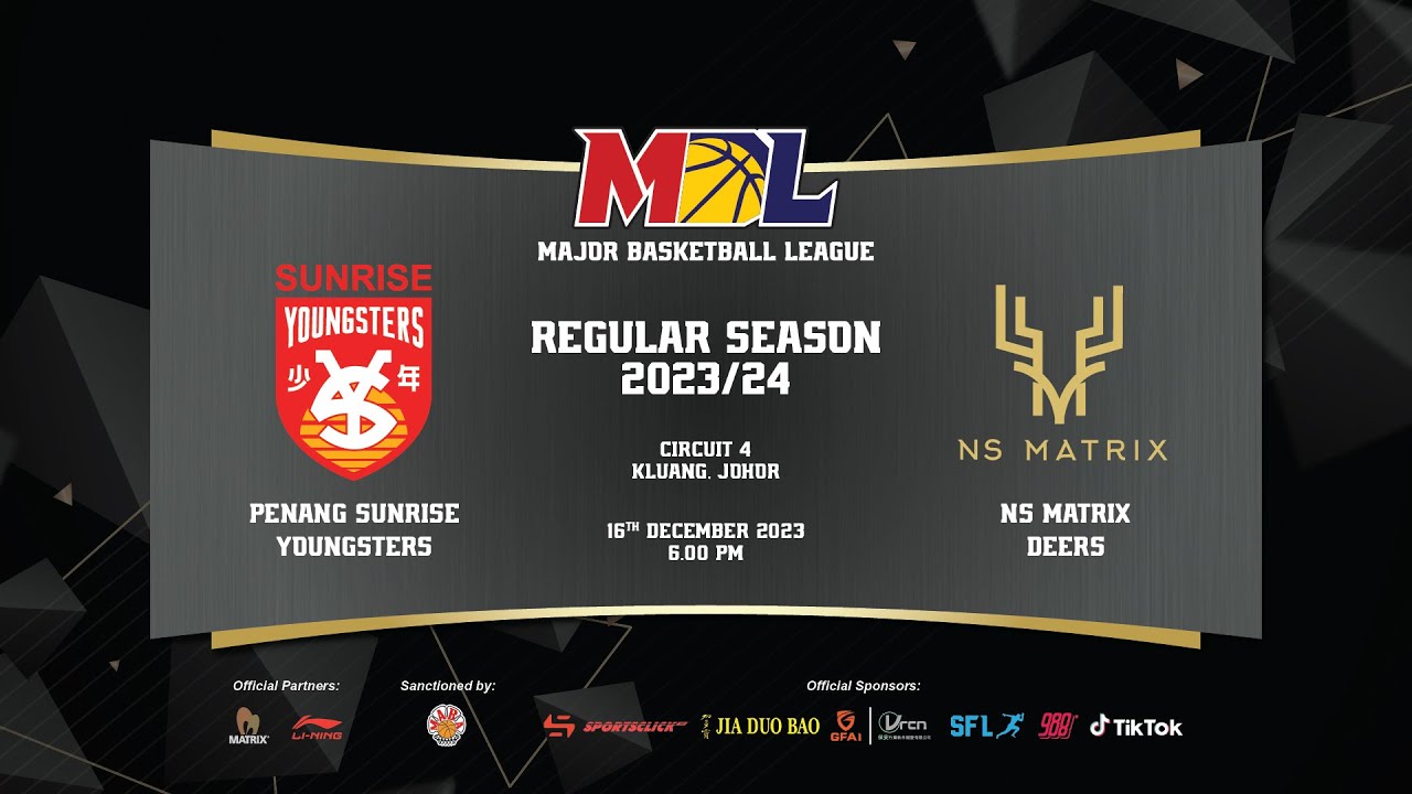 [LIVE] MBL Regular Season 2023 | G21 |  Penang Sunrise Youngsters vs NS Matrix Deers