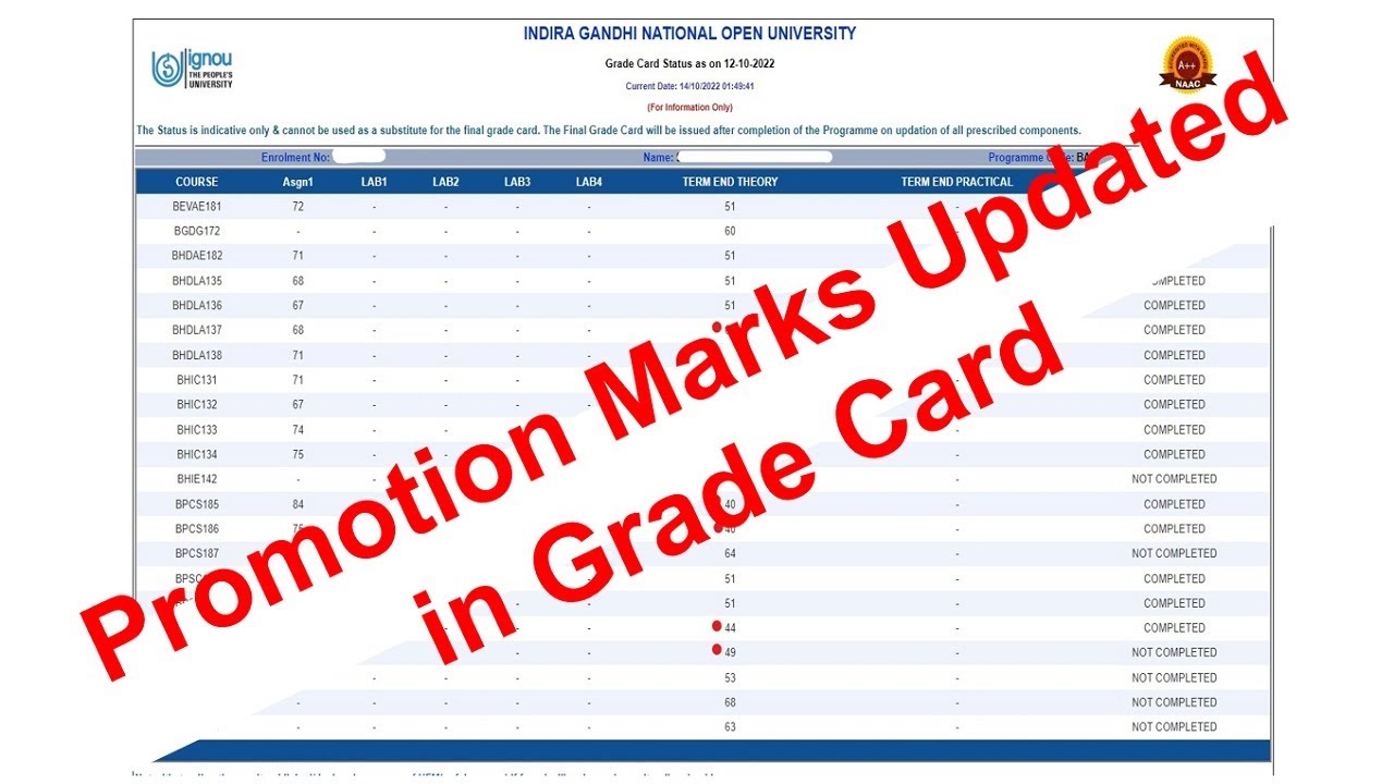 Good News For Students | Promotion Marks Updated in Grade Card |  Grade Card Updated | Check Now