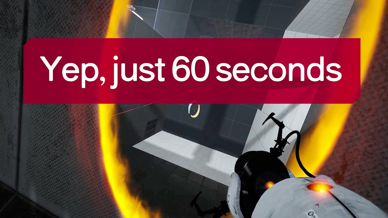 How to make a Portal 2 puzzle in 60 seconds