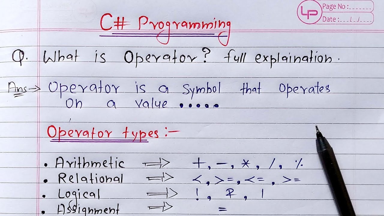 C# - Operators | Arithmetic, Relational, Logical, Equality, Ternary & Incr/decr Operators