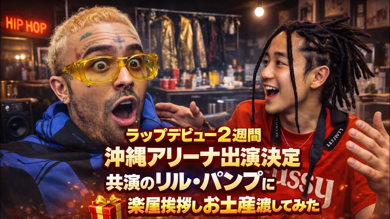 沖縄アリーナでリルパンプと共演するから楽屋挨拶してお土産渡してみた