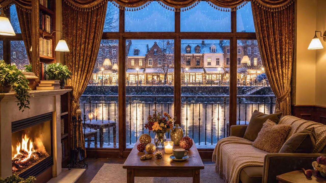 Smooth Evening Jazz Lounge 🎷 Cozy Café Night Ambience