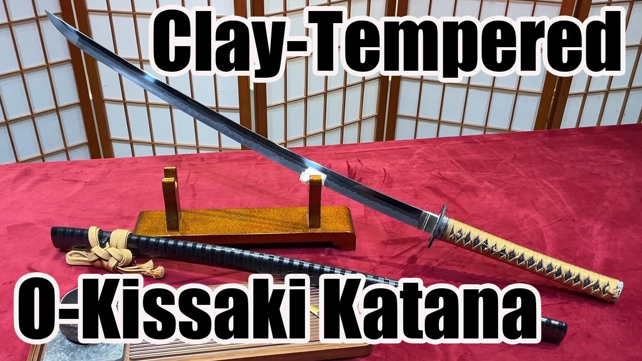 Pattern-Welded Steel Clay-Tempered O-Kissaki Japanese samurai swords Katana