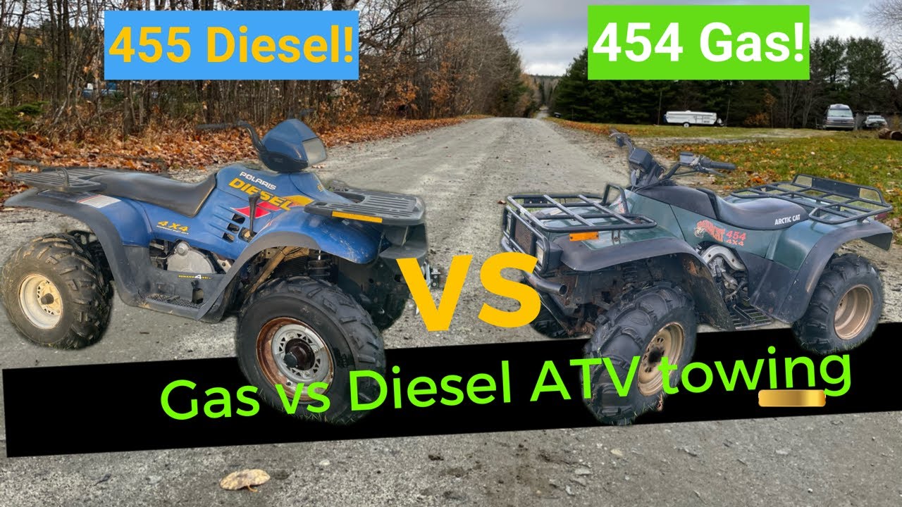 Буксировка квадроциклов Polaris Diesel против Arctic Cat Gas