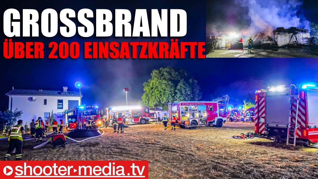 Großdoku  🔥🔥  Großbrand - Über 200 Einsatzkräfte im Brandeinsatz  🔥🔥 | THW unterstützt Feuerwehr