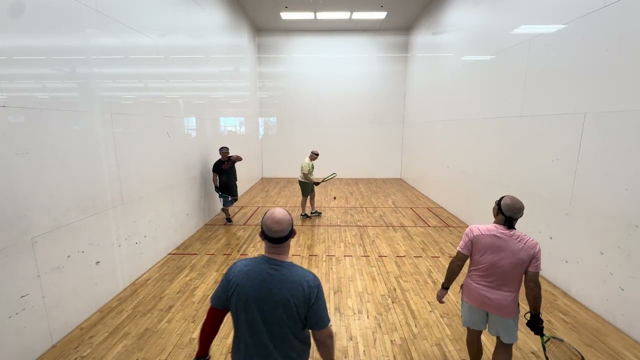 02.07.2026 4/4 Amir/Brandon vs. Robert/Peter doubles racquetball at LAF Austin TX. 