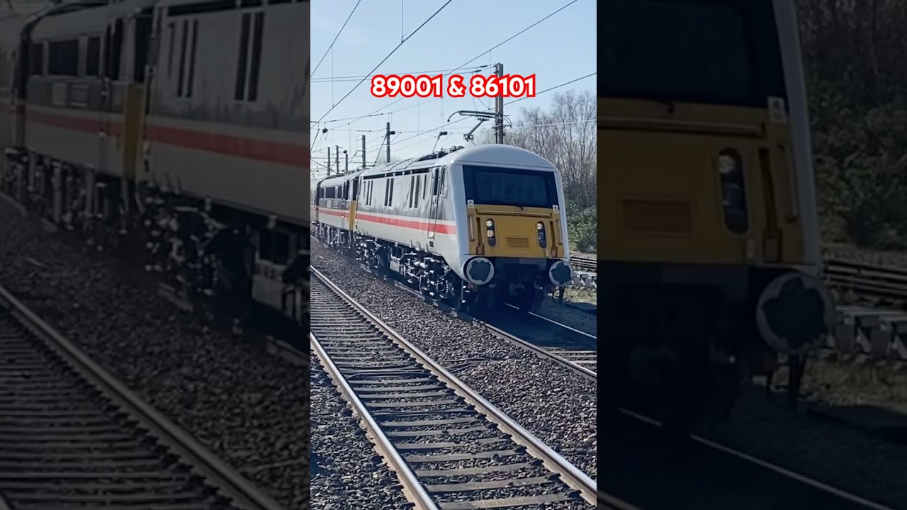 89001 on a loaded rest run with 86101 & DVT 82139 captured at Warrington Bank Quay
