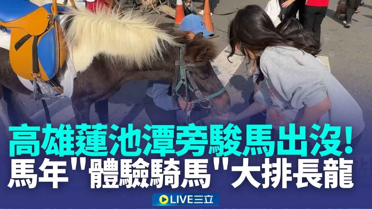 三立獨家│蓮池潭旁駿馬出沒! 馬年