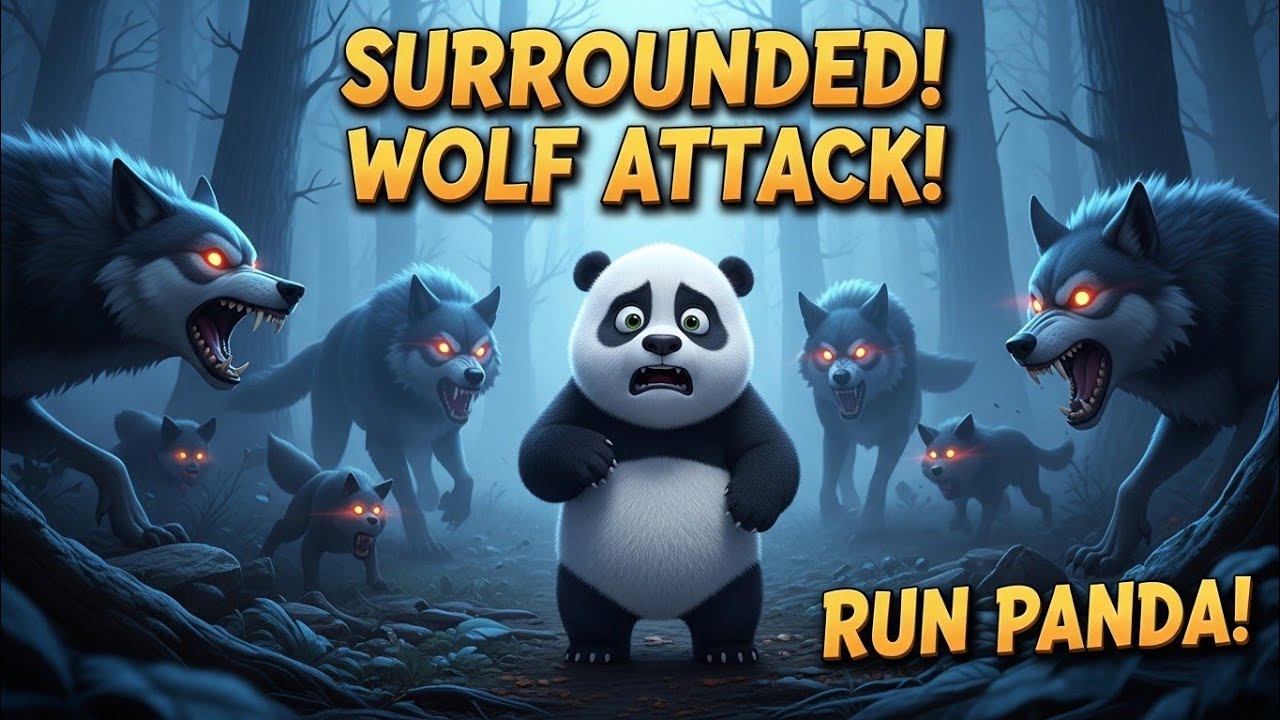 Baby Panda vs Ferocious Wolves|Tiny Panda Adventures