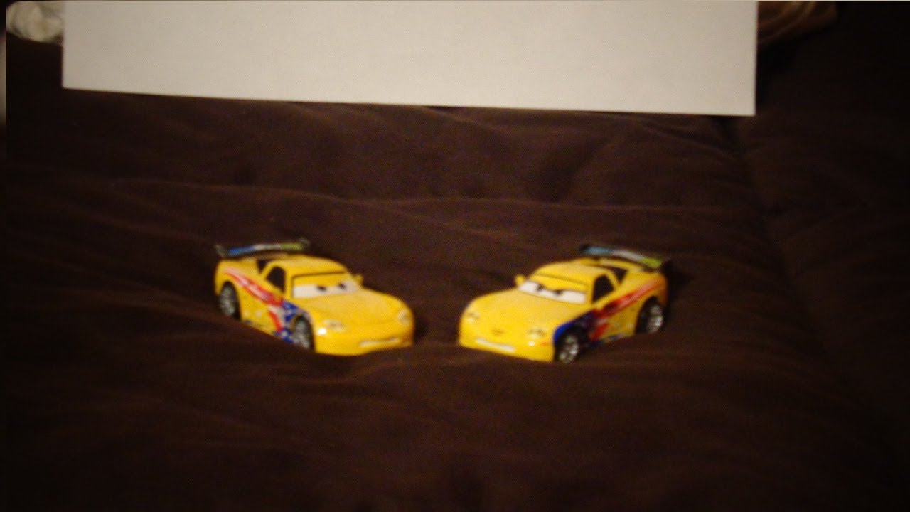 Disney Pixar Cars 2 Jeff Gorvette comparison Innaccurate variant vs accurate variant