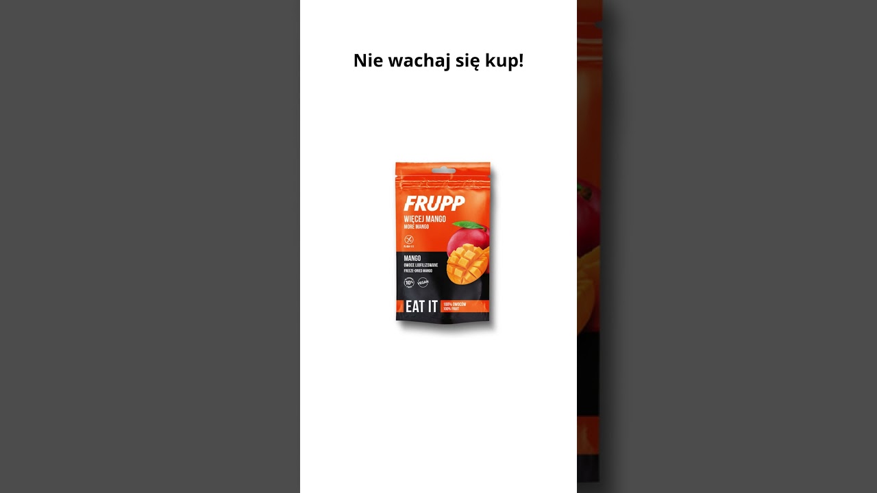 🥭 Owoce liofilizowane Mango 15g &ndash; Frupp | Zdrowa przekąska pełna smaku!