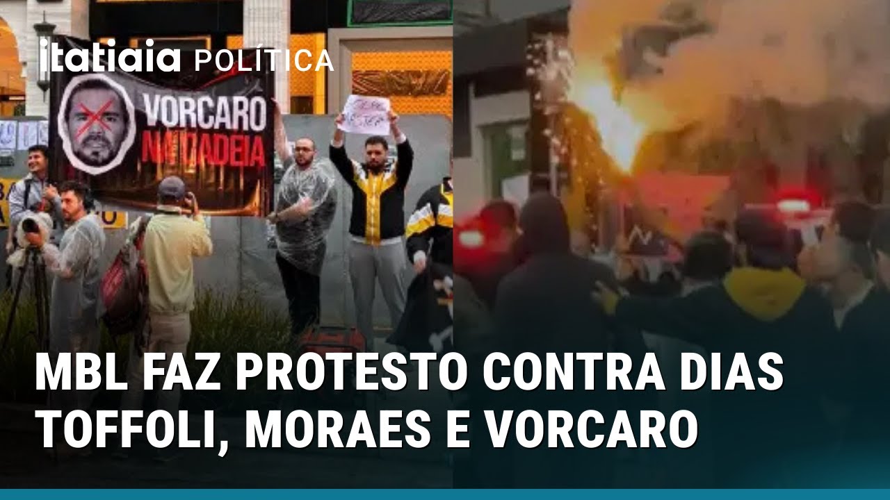 MBL FAZ MANIFESTAÇÃO CONTRA DIAS TOFFOLI EM FRENTE A SEDE DO BANCO MASTER EM SP