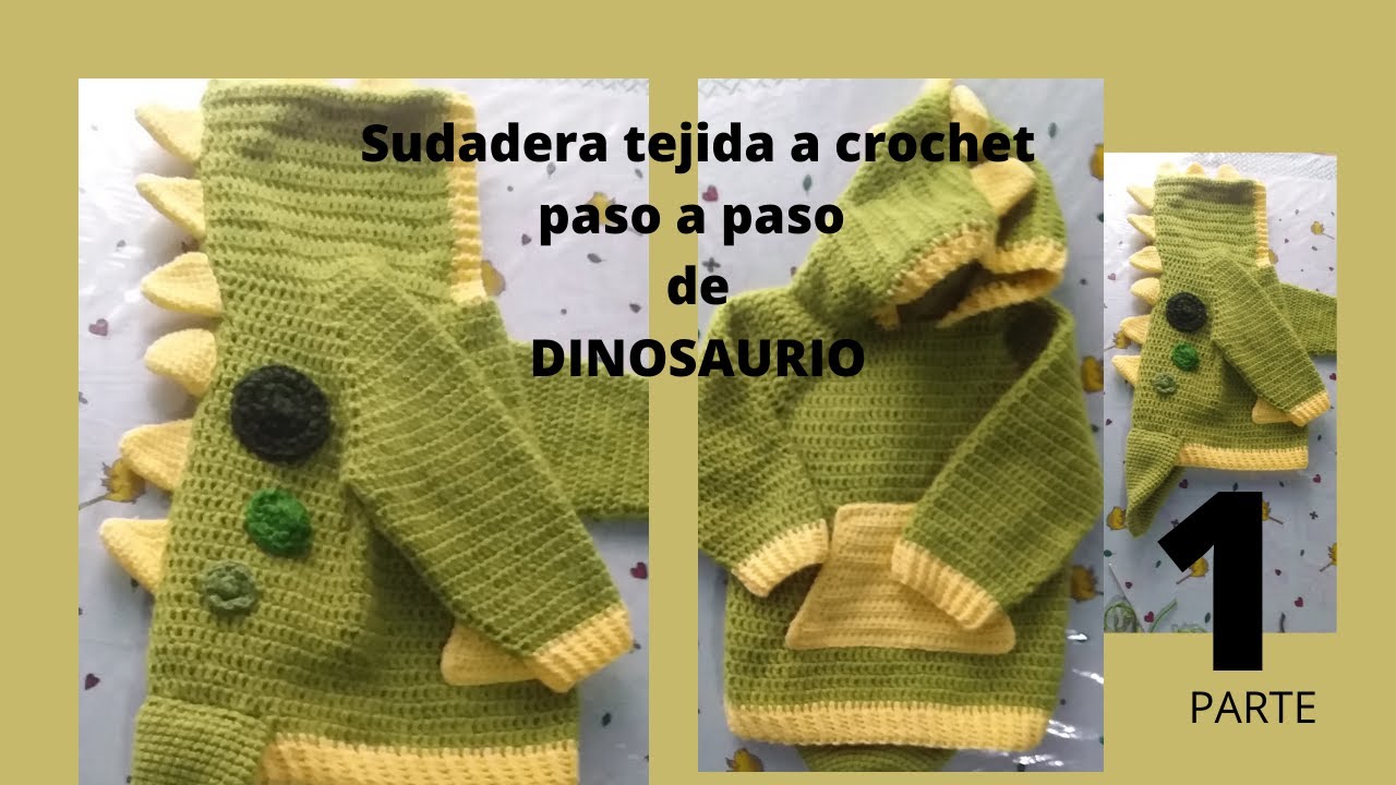Suéter tejido DINOSAURIO paso a paso