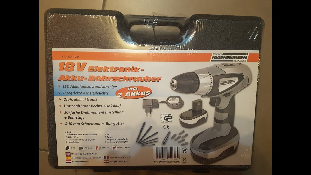 Mannesmann 17910 cordless drill #unboxing #drill