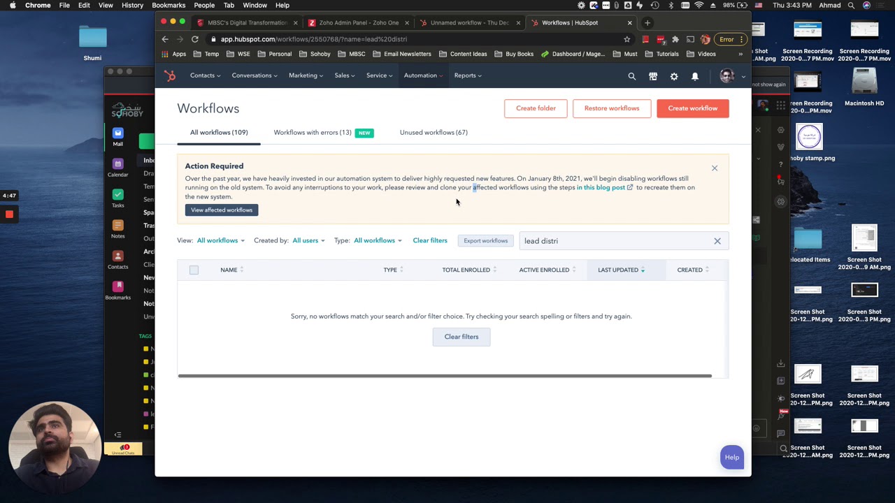Creating Workflow in Hubspot for Facebook Ad Instagram Form Submissions