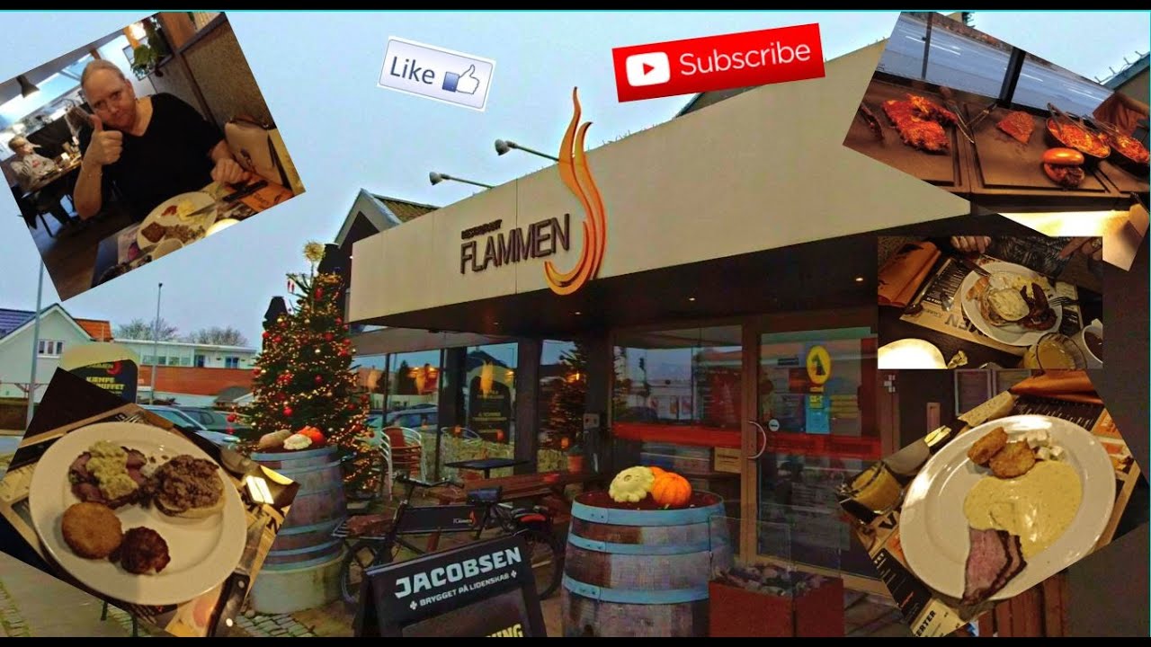 Vi fejrer 1 søndag i advent med BRUNCH på FLAMMEN  Buffet er konge. Jeg fik voksen SKIDEBALLE der...