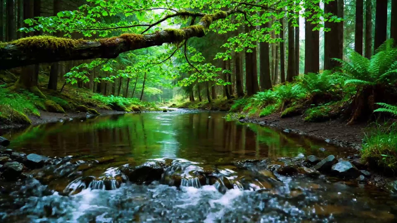 Forest Ambience 🌿 Birds Singing Beautiful Stream Sounds for Peaceful Sleep,Rest,Focus Study,Medicine