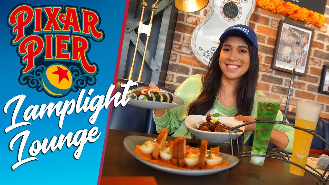 The Spectacular lamplight lounge At Pixar Pier! | Disney California Adventure