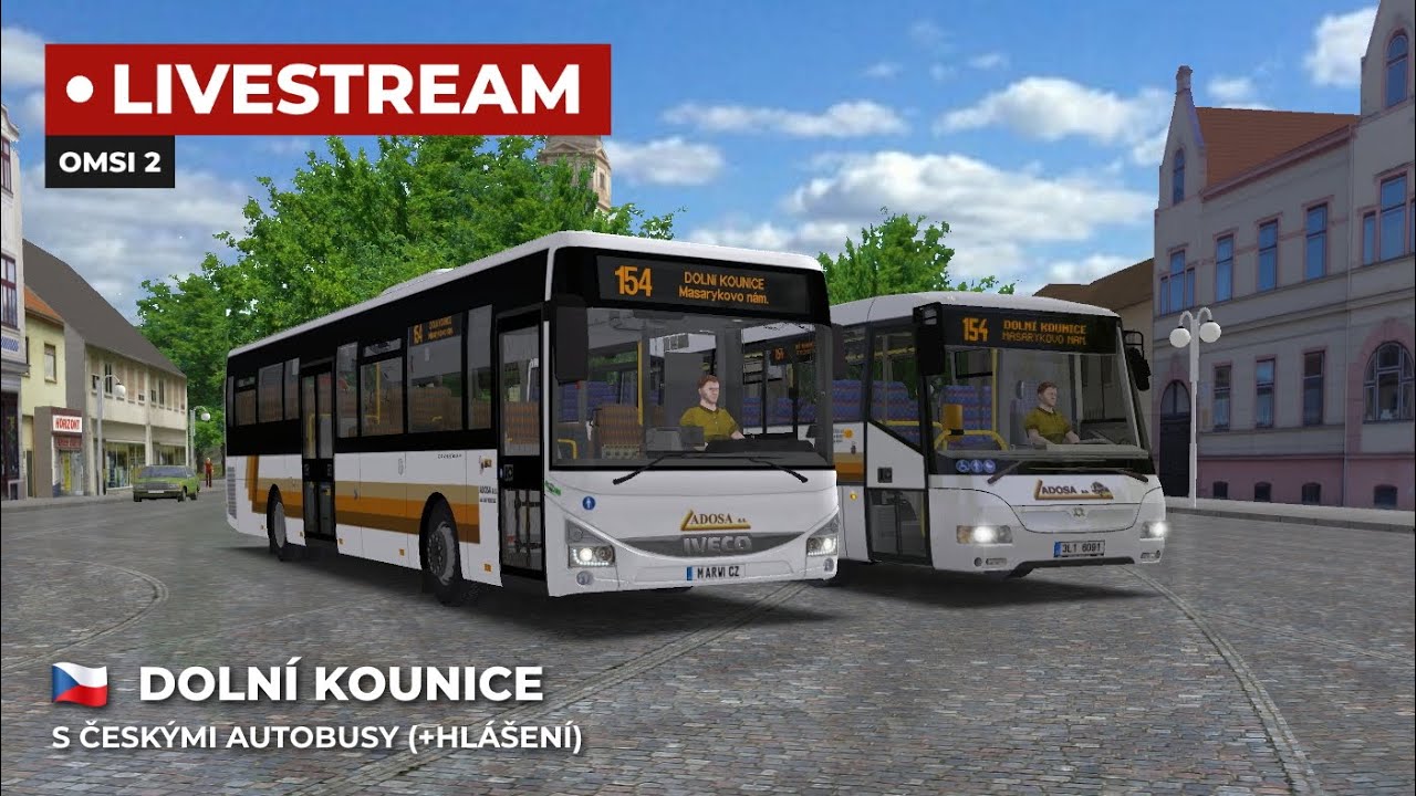 OMSI 2 [CZ] ŽIVĚ: Dolní Kounice, stará dobrá klasika s českými busy