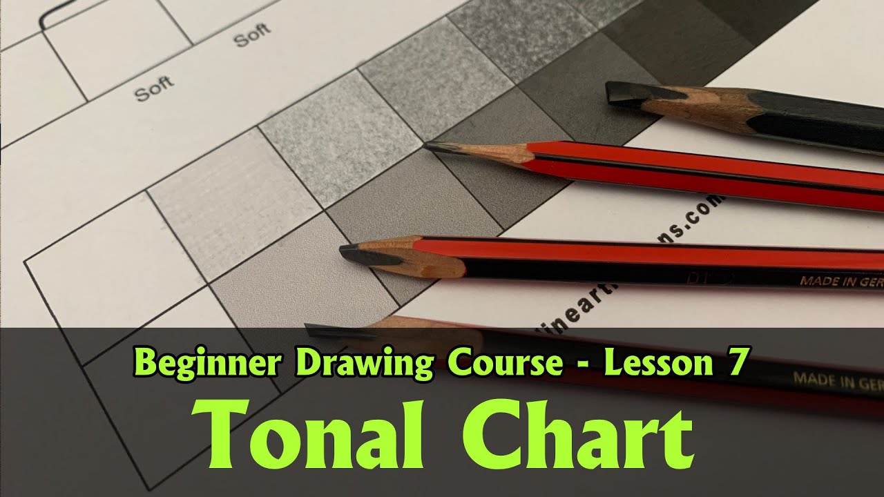 Make a Value Scale / Tonal Chart with Pencil - 7 - Drawing for Beginners Course