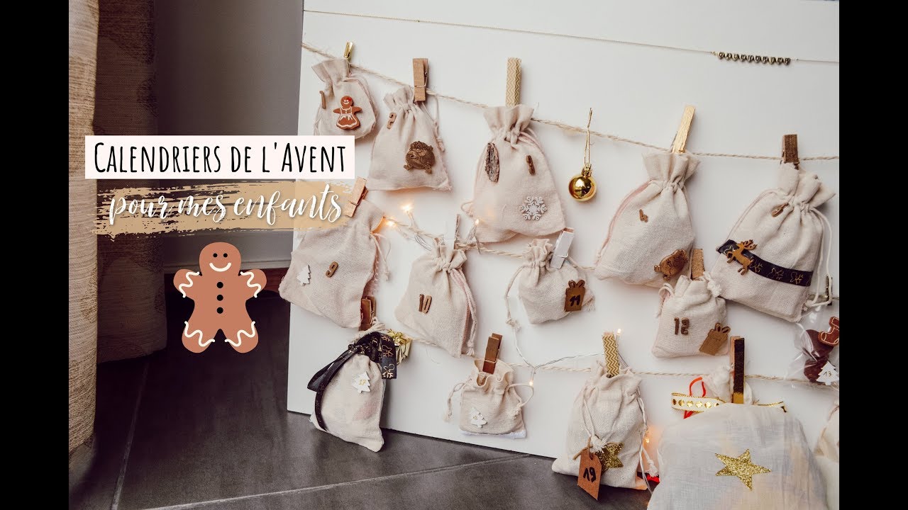 Les calendriers de l'Avent pour mes enfants - confection et contenu