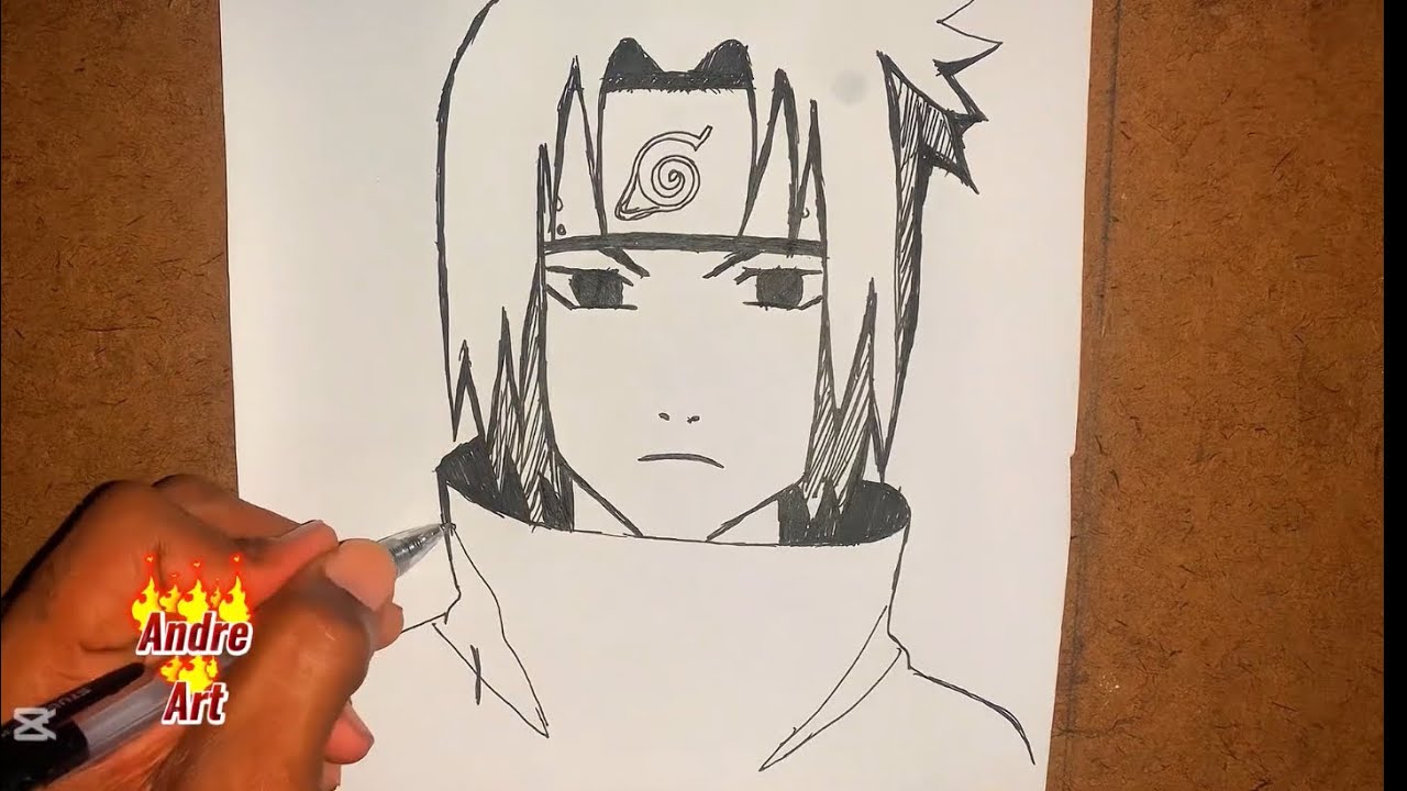 Anime Drawing || how to draw sasuke Uchihia || Naruto art | easy step by step