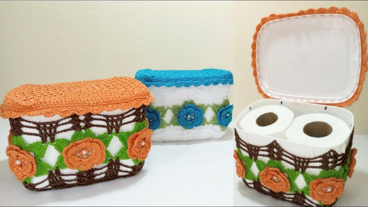 MALETA PORTA PAPEL HIGIÊNICO DE BANCADA OU PORTA ACESSÓRIOS - FRANCI ARTESANATO