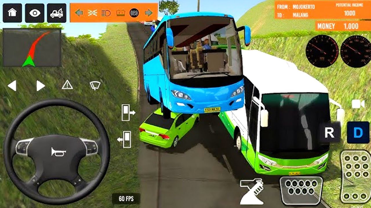 Indonesia Coach bus driving | Euro Bus simulator 2025 Anoride gameplay || LEVEL 27 MOGLI CTR