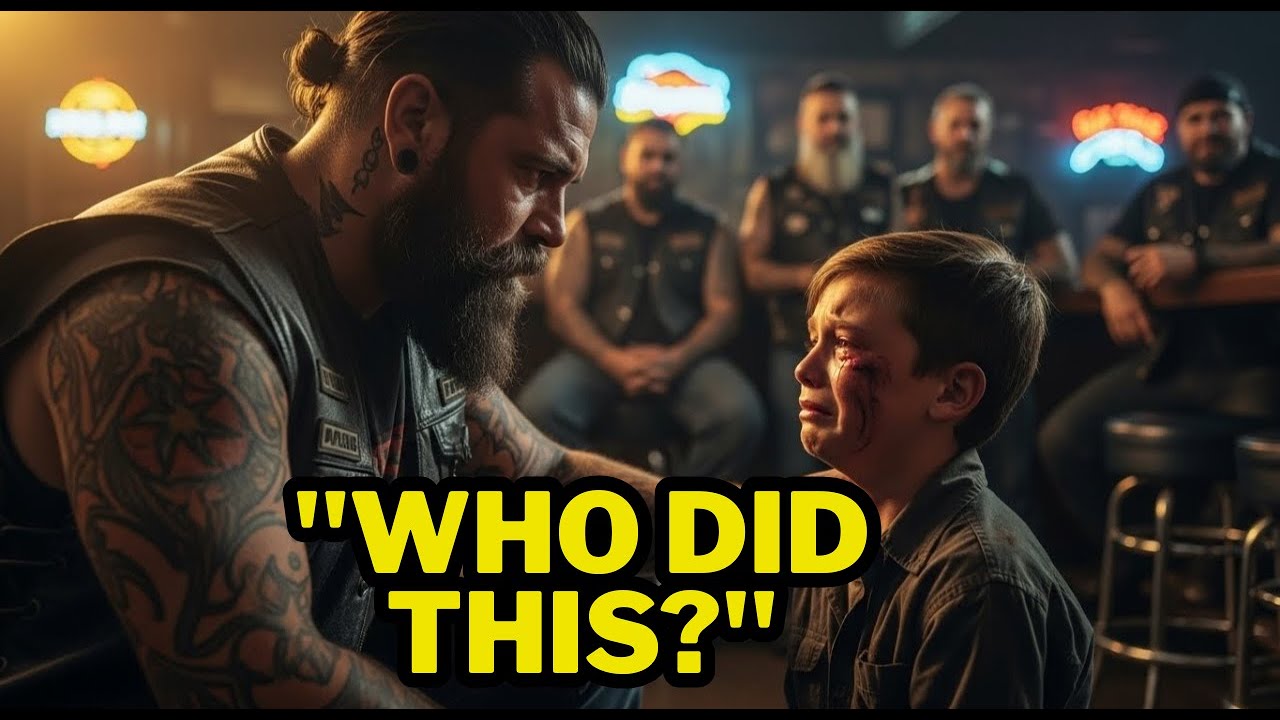 A terrified child asked a biker for protection — within minutes, dozens of Hells angels surrounded