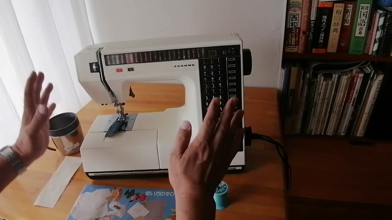 ジャノメ メモリークラフト6000　#janome memory craft 6000　#自己流リハビリ　＃ミシン　＃メモリークラフト　＃古いコンピュータミシン