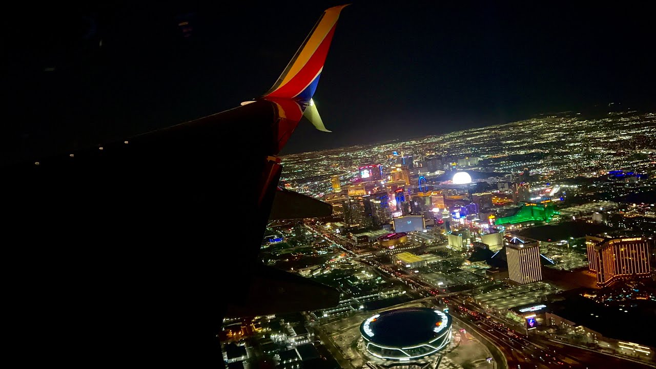 Southwest Airlines 737-800 Beautiful Las Vegas Evening Departure