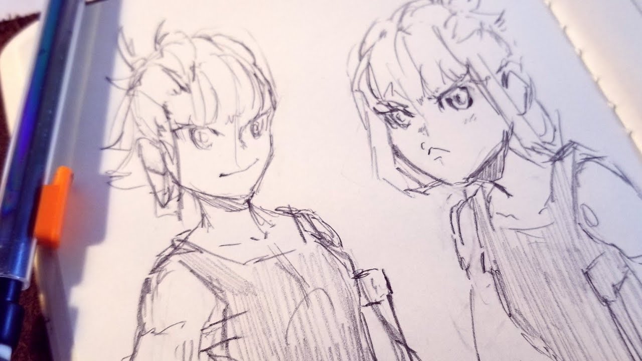 Sketchbook Drawing - New Manga Character Design | Daily Anime Sketch