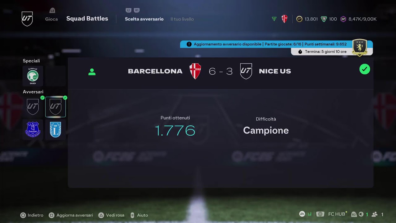 Live su FC26.ultimate team division rivals e squad battle.